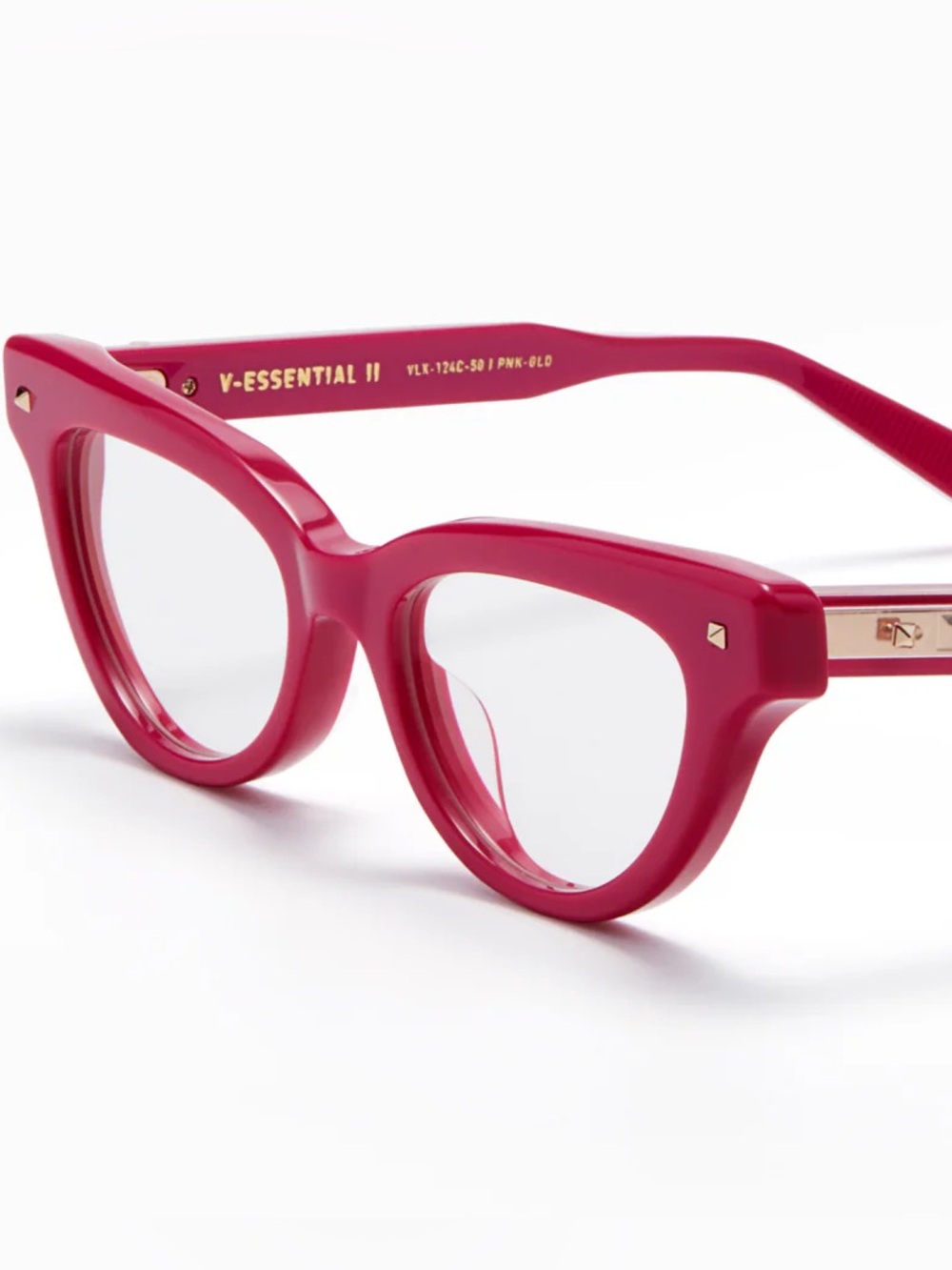 New Valentino Hot Pink Cat-Eye Women's Eyeglass Frames - Authentic - Picture 7 of 12